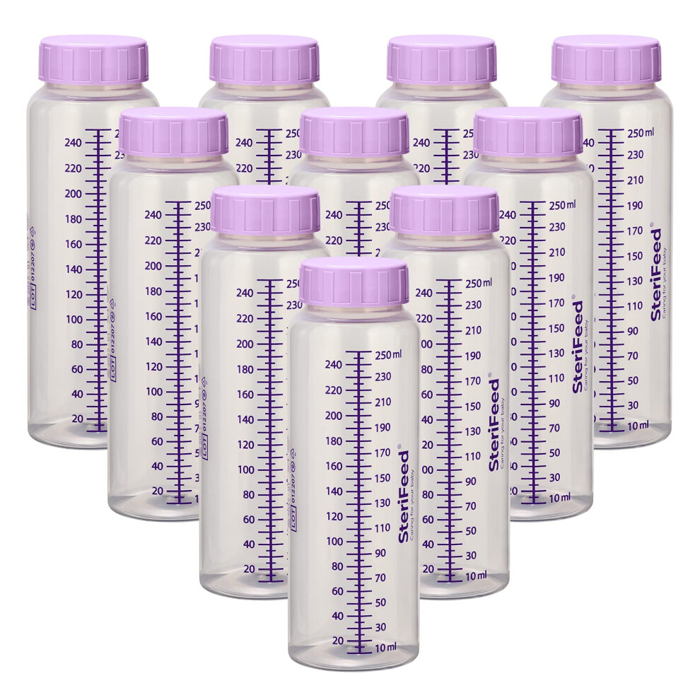 Sterifeed Disposable Sterile Baby Bottle, 250Ml, Pack Of 10