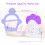 Vicloon Baby Teething Set, 2Pcs Mittens for Baby, 3