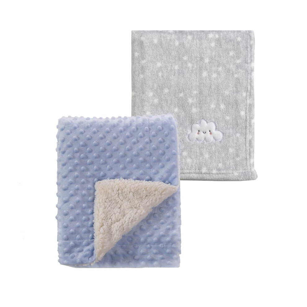 2Pcs 75Cmx100cm Cute Cozy Fluffy Warm Baby Crevent