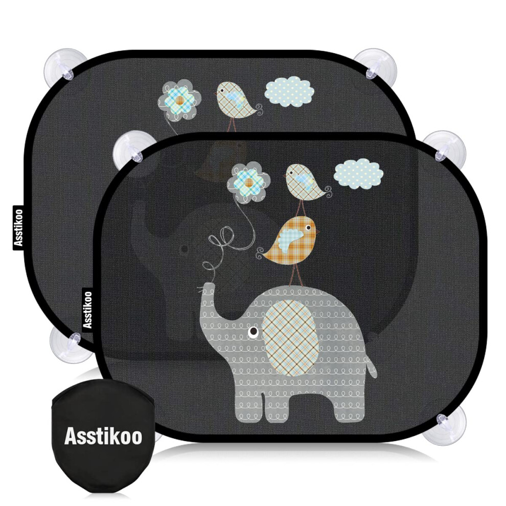 Asstikoo Car Window Shades For Baby With Uv Protec