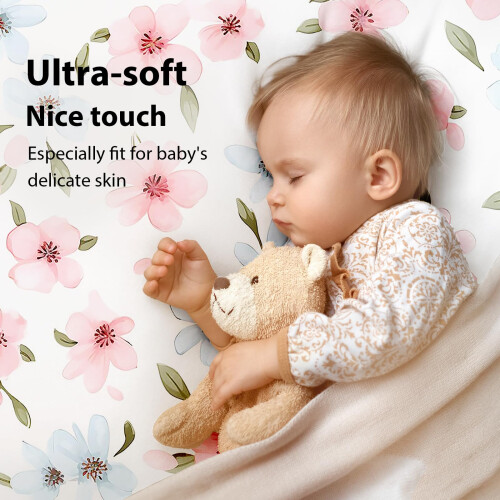 FIEMOL Cot Bed Sheets 140 x 70cm Fitted, 3 Pack Ba 1