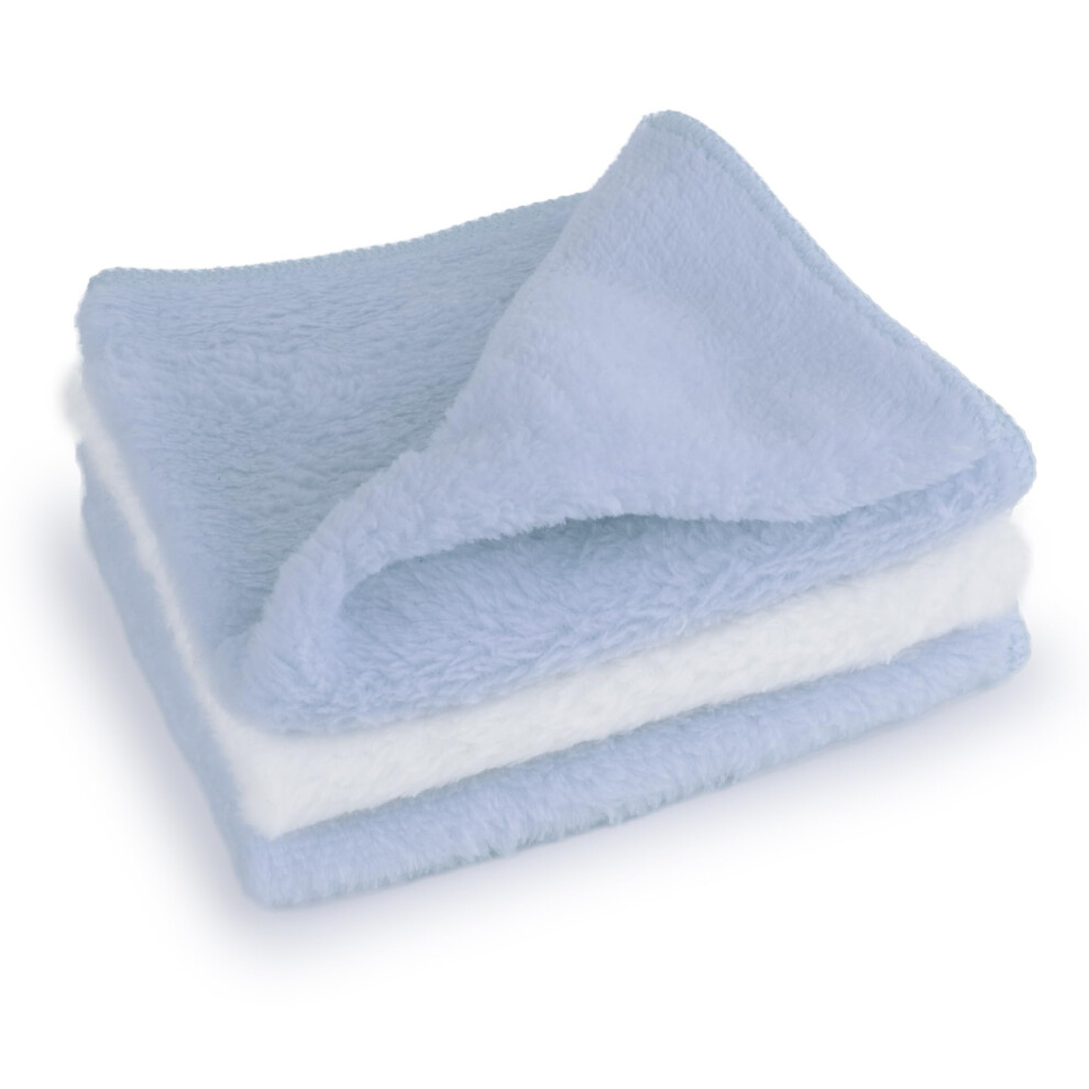 3 Pack Microfiber Super Soft Baby Face Wash Cloths, 28 X 28Cm Washable & Reusable Unscented Flannels, Multipack And Ideal Pink/White D.a.y. Republic