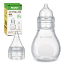 Haakaa Silicone Baby Nasal Aspirator | Nose Bulb Syringe | Easy-Squeezy Baby Nose Cleaner, Newborn Infant &Toddler - BPA Free Silicone