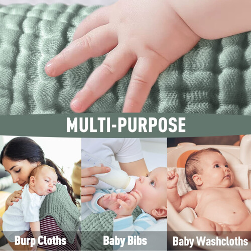Yoofoss Baby Muslin Squares 10 Pack 4 Layer Super 2