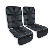 Huckaboo Car Seat Protectors for Child Seats, Padded Child Car Seat Protectors, 2 Pack, Black