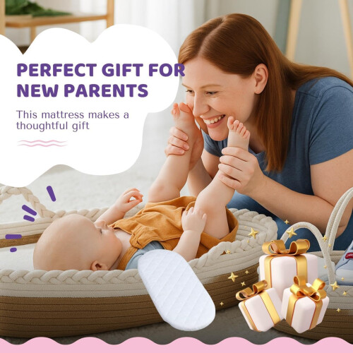 Crescent Textile Moses Pram Basket Mattress Extra 2