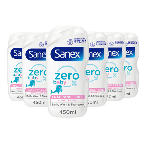 Sanex Sanex Zero% Hypoallergenic Baby Bath Foam & Shampo