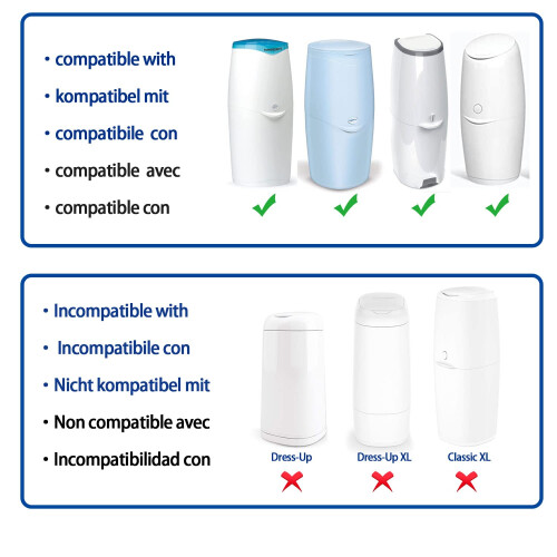 Mom's Aide nappy bin refill cassettes - Compatible 1