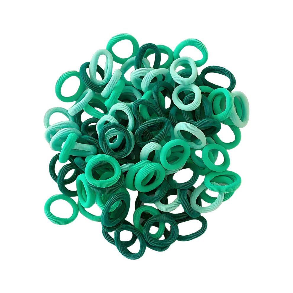 200Pcs Baby Hair Bands, Series Hair Bands For Girls, Durable Non Slip Toddlers Bobbles For Baby, Kids Toddlers Girls Green Cosyhav