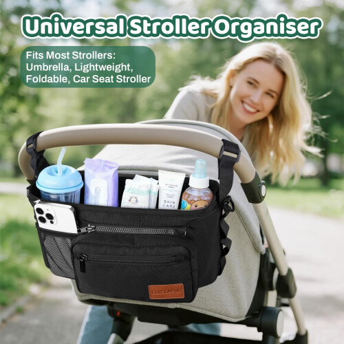 Guiseapue Pram Organiser Bag with Cup Holder: Larg 2