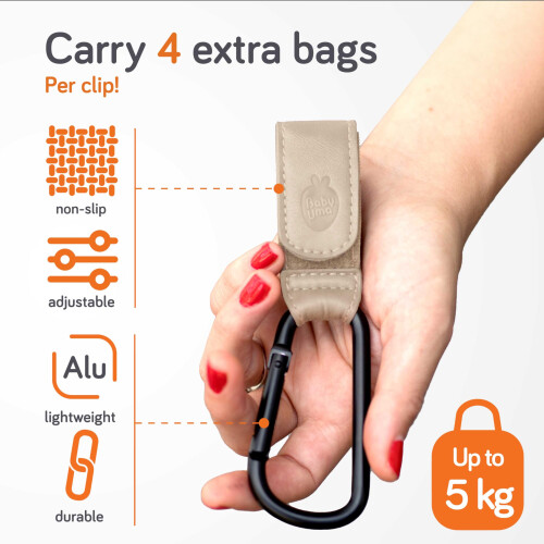Baby Uma Leather-Style Buggy Clips - 2-Pack of Uni 2