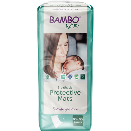 Bambo Nature Disposable Protective Bed Mats, Size