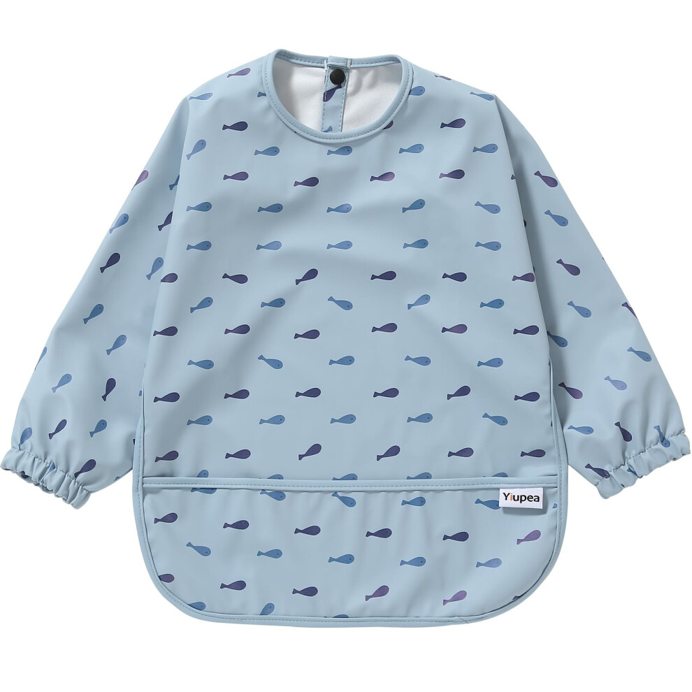 Baby Weaning Bib Mess Proof With Long Sleev Yiupea