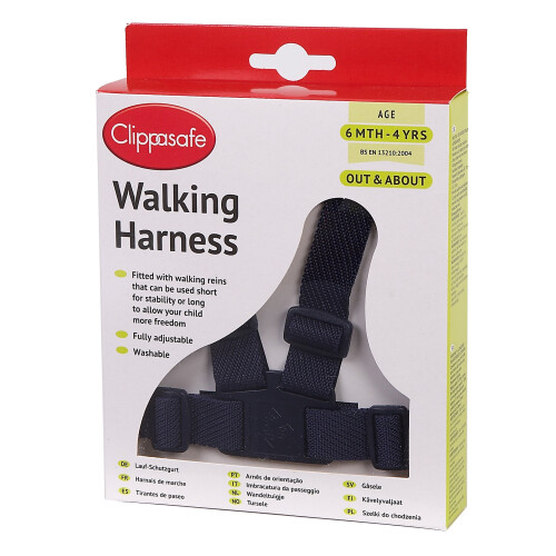 Clippasafe Walking Harness and Reins (Navy)