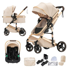 Shineey 3 in 1 Baby Stroller with One-Touch Foldin