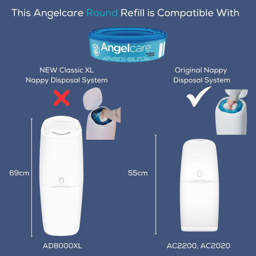 Angelcare - Nappy bin Refill Cassettes - Compatibl 2