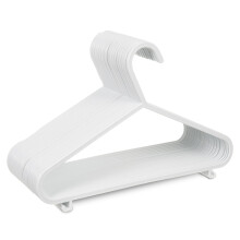 Fineway Pack of 40 Strong Plastic White Kids Hangers - Space Saving Non-Slip Baby Clothes Hangers Perfect for Nursery, Designed for Baby and Kid's Cl