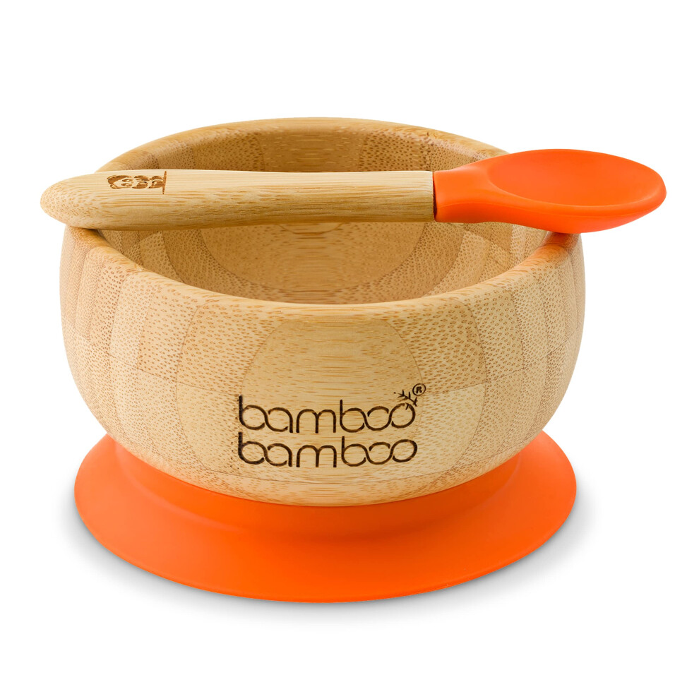Baby Bowl And Spoon Set For Weaning, Bamboo Bamboo