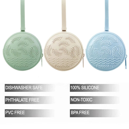 PandaEar 3 Pack Silicone Dummy Holder Case| Pacifi 1