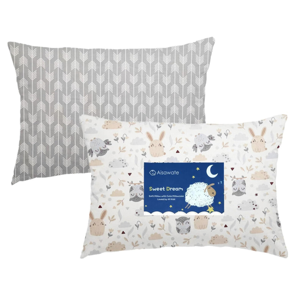 Aisawate Baby Toddler Pillowcase 2 Pack 100% Cotton Pillow