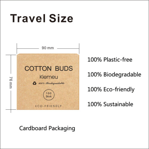 600 Bamboo Cotton Buds Biodegradable, Bamboo Ear B 1