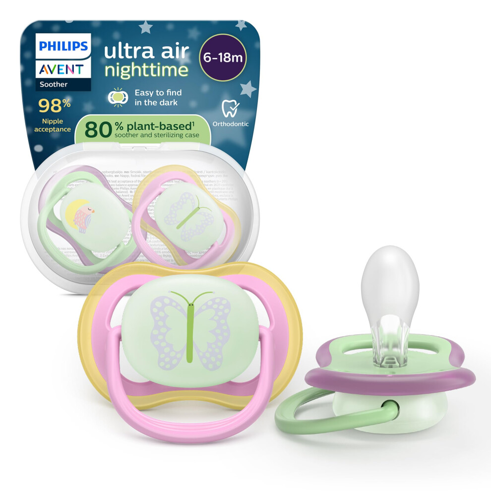 Philips Ultra Air Nighttime Soothers - Ortho Avent