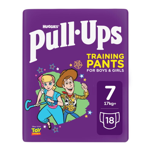 Huggies Huggies Pull-Ups Unisex Day Time Training Nappy Pants, Size 7 (18)