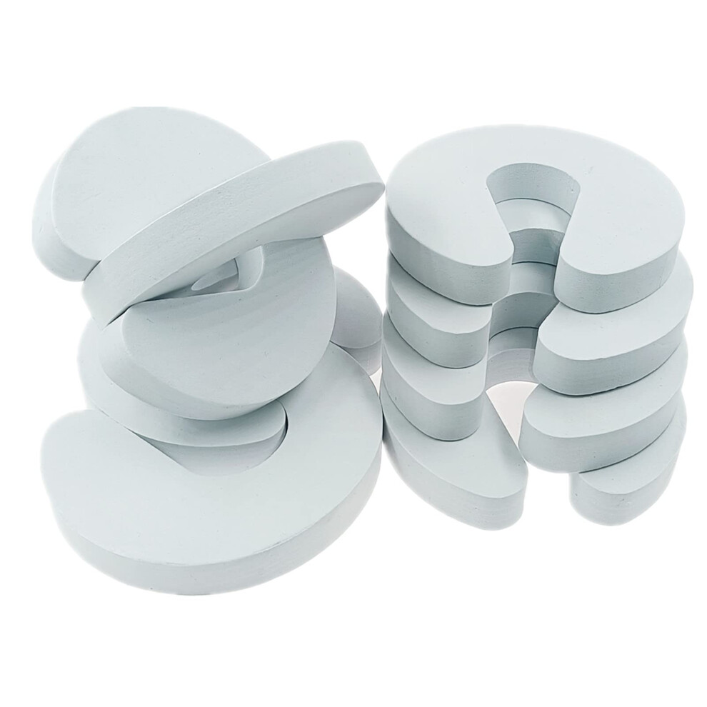 8 Pack Door Finger Guards, Foam Finger Pinch Guard Child Door Stopper Prevent Children's Fingers From Being Pinched By The Door White Zhiye