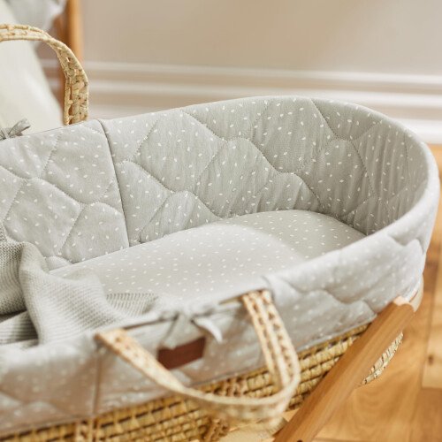 The Little Green Sheep Moses Basket Fitted Sheet, 1