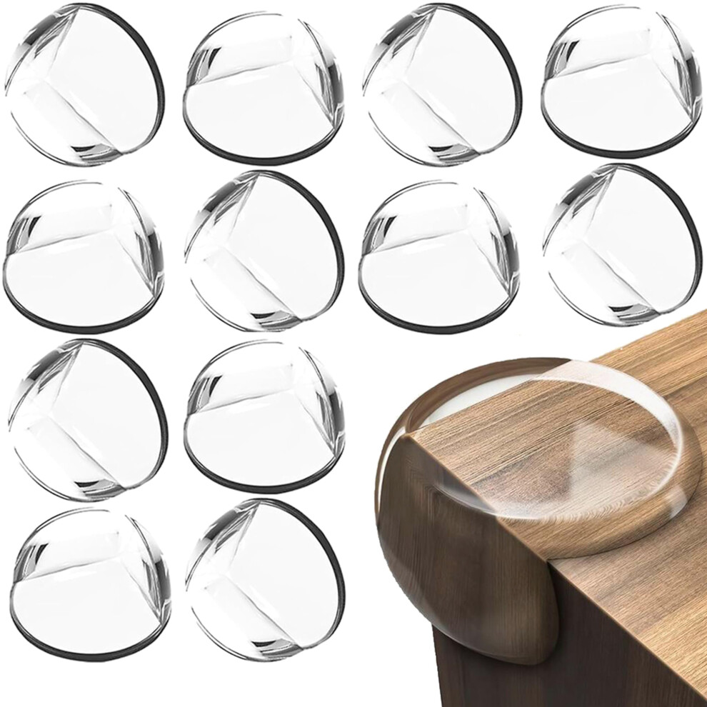 Baby Proofing Corner Guards – 12Pcs Clear Table Edge Protectors For Kids, Strong Adhesive Safety Guards For Furniture, Includes Backup Tape Little Potato