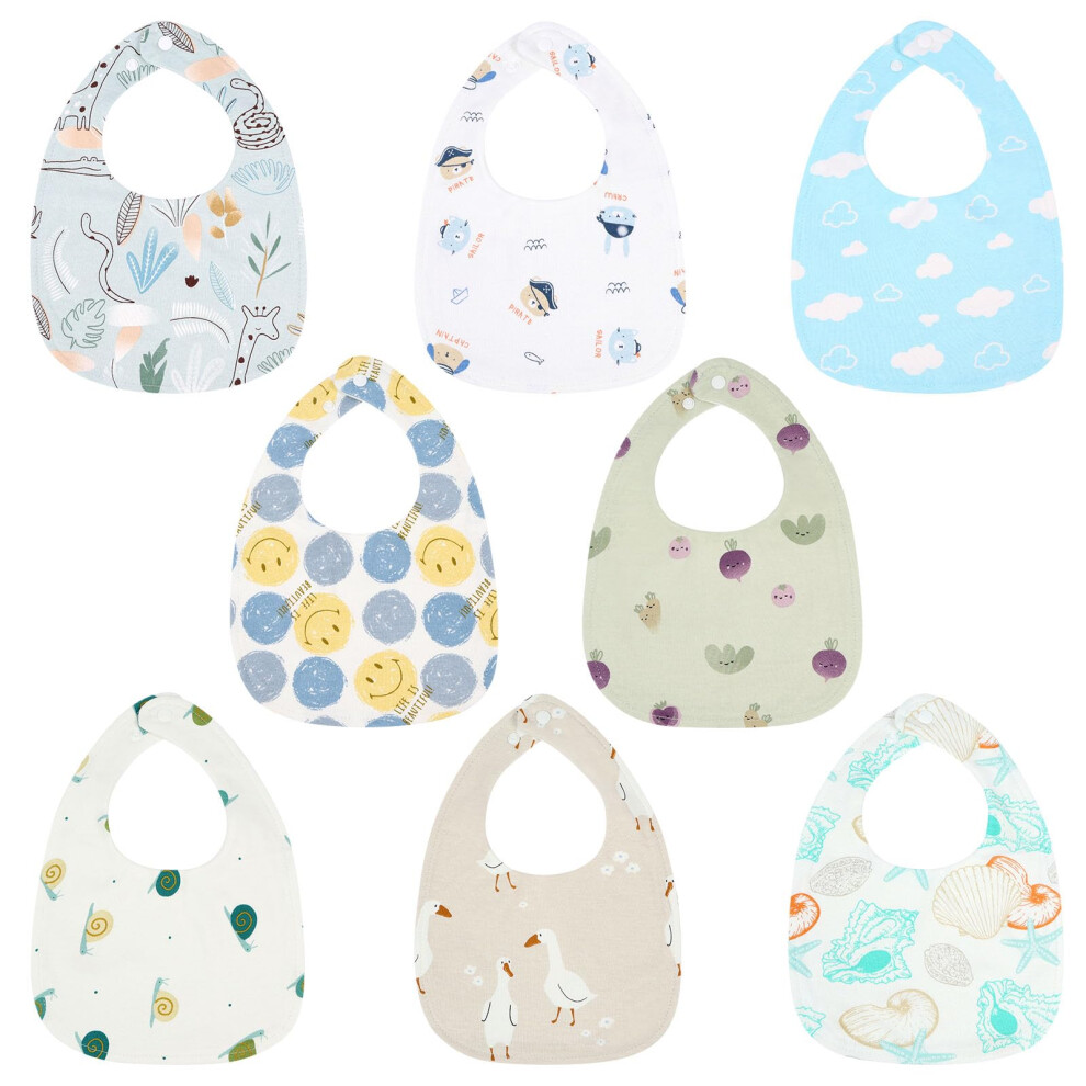 Vicloon Baby Bandana Dribble Bibs, 8-Pc Teething B