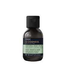 Baylis & Harding Goodness Oud, Cedar & Amber Body Wash 100 ml (Pack of 1) - Vegan Friendly