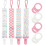 4 Pack Dummy Clips Girls, 4pcs Baby Pacifier Holde 1