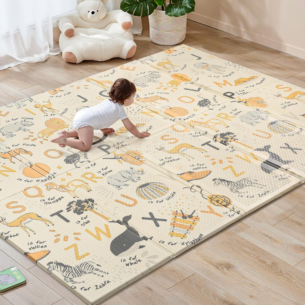 200X150cm Folding Wildlife Mat, Thick P Sour Lemon