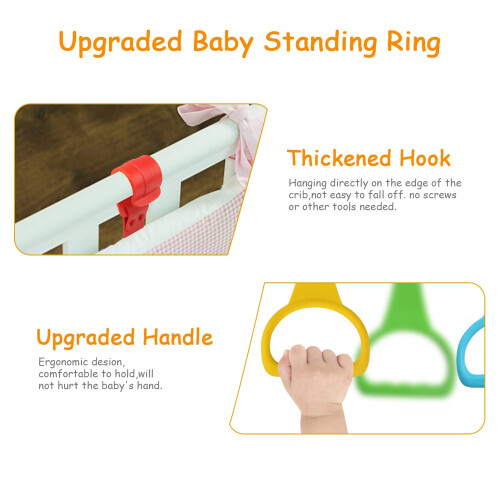 JoyPlus 4PCS Baby Playpen Pull Up Rings, Baby Crib 2