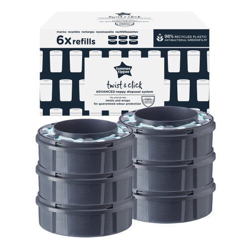 Tommee Tippee Tommee Tippee Twist and Click Nappy Bin Refill Cas