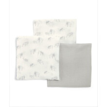 Mamas & Papas 3 Pack Large Cotton Muslin Squares,