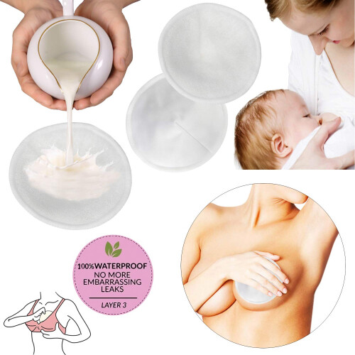 Pinowu Reusable Bamboo Cotton Nursing Pads (12pcs) 2