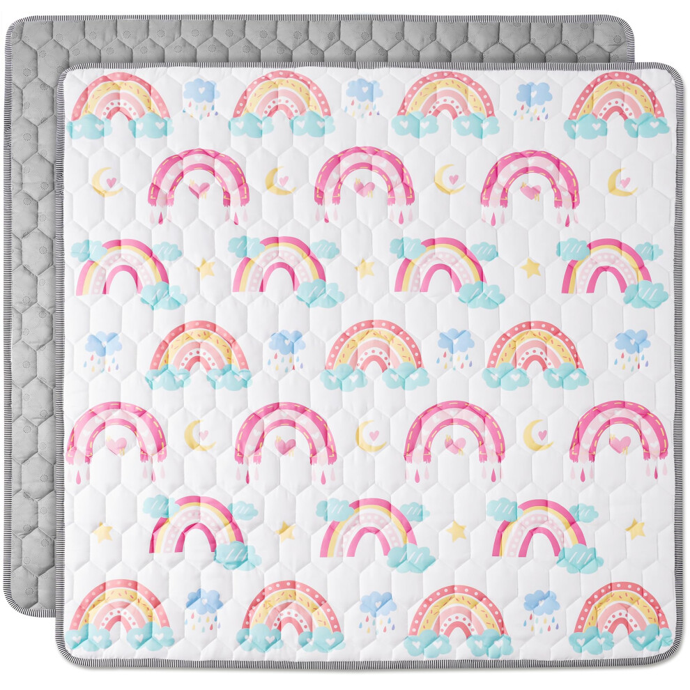 Nibaby Machine-Washable Baby Play Mat With Vibrant