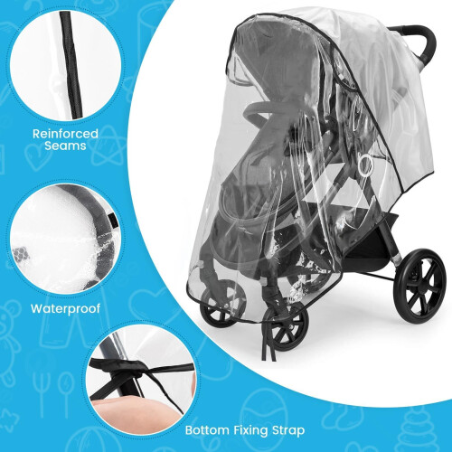 Universal Rain Cover for Pushchair Stroller, Pram 2