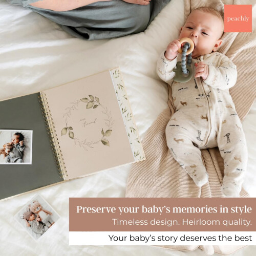 Peachly Unisex Memory Book | Minimalist First Year 2