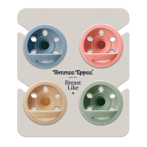 Tommee Tippee Tommee Tippee Breast-Like Dummy, 6-18m, 4-Pack, Li 1