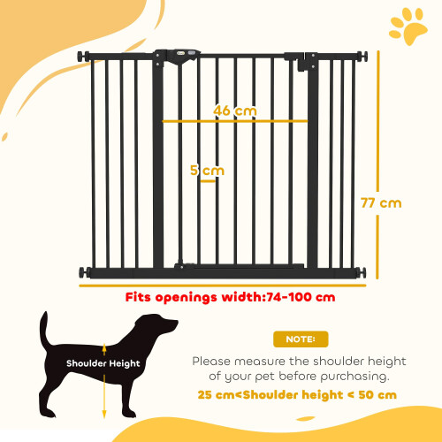 PawHut PawHut Adjustable Safety Gate w/ 2 Extensions and 2