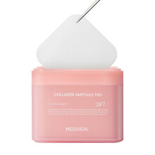 Mediheal Toner Pads Collagen Ampoule Toner Pad With Collagen & Ceramide Skin Firming & Restore Elasticity & Deep Hydration Tighten Wrinkles (100 Coun
