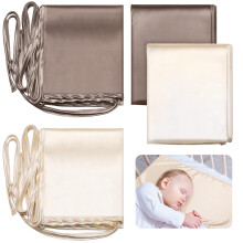 Hosuly 2 Pcs Satin Bassinet Sheet Baby Hair Soft S