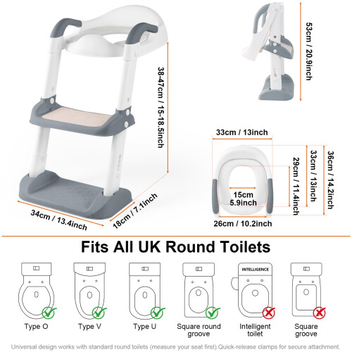 Adjustable Toilet Training Seat for Kids 1-7 Years 2