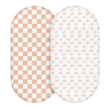 Soarwg Kids Fitted Crib Sheets 2-Pack 83x43cm: For