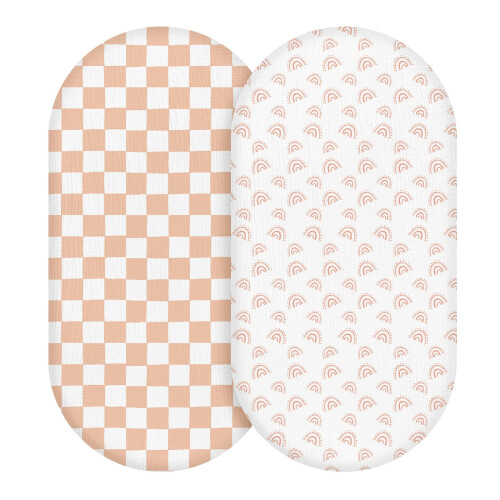 Soarwg Kids Fitted Crib Sheets 2-Pack 83x43cm: For