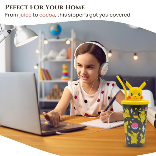 HOX Pokemon 3D Pikachu Heads Sipper Drinks Cup | E 2