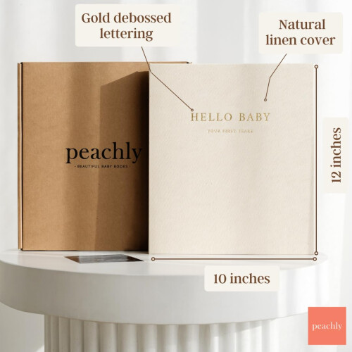 Peachly Unisex Memory Book | Minimalist First Year 1